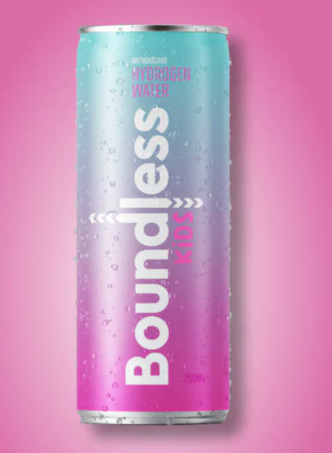 Boundless Kids hydrogen water, 250 mL can
